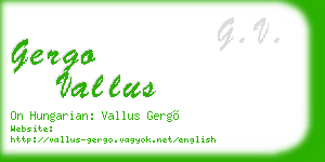 gergo vallus business card