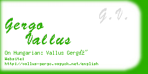 gergo vallus business card